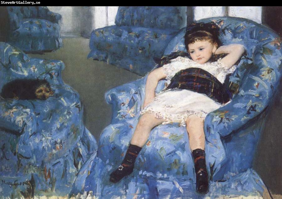 Mary Cassatt Little Girl in a Blue Amchair